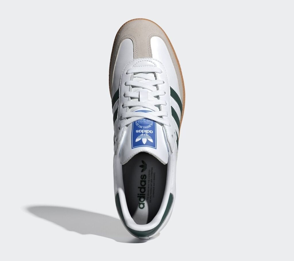 حذاء سنيكرز اديداس سامبا أو جي كلاود وايت كوليجيت جرين أبيض أخضر adidas Samba OG Cloud White Collegiate