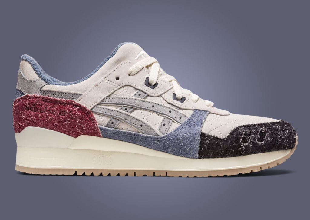 حذاء سنيكرز كيث x أسيكس جل لايت 3 شاجي سويد كريمي أسود Kith x Asics Gel-Lyte III Shaggy Suede