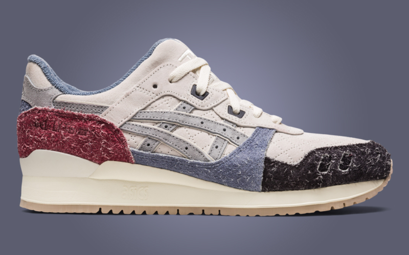 حذاء سنيكرز كيث x أسيكس جل لايت 3 شاجي سويد كريمي أسود Kith x Asics Gel-Lyte III Shaggy Suede