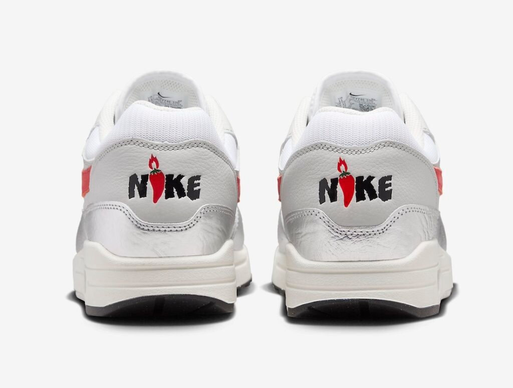 حذاء سنيكرز نايك اير ماكس 1 تشيلي بيبر أحمر أبيض فضي Nike Air Max 1 Chili Pepper