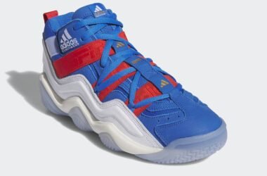 حذاء سنيكرز اديداس توب تين 2000 x إي إس بي إن لون أزرق أبيض أحمر ESPN x adidas Top Ten 2000