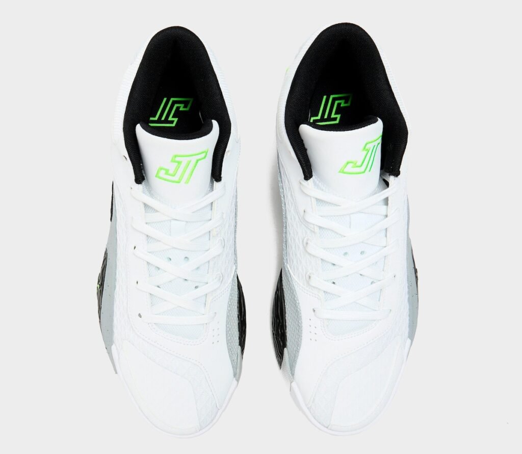حذاء سنيكرز جوردن تاتوم 2 نيون لون ابيض اسود رمادي اخضر Jordan Tatum 2 Neon