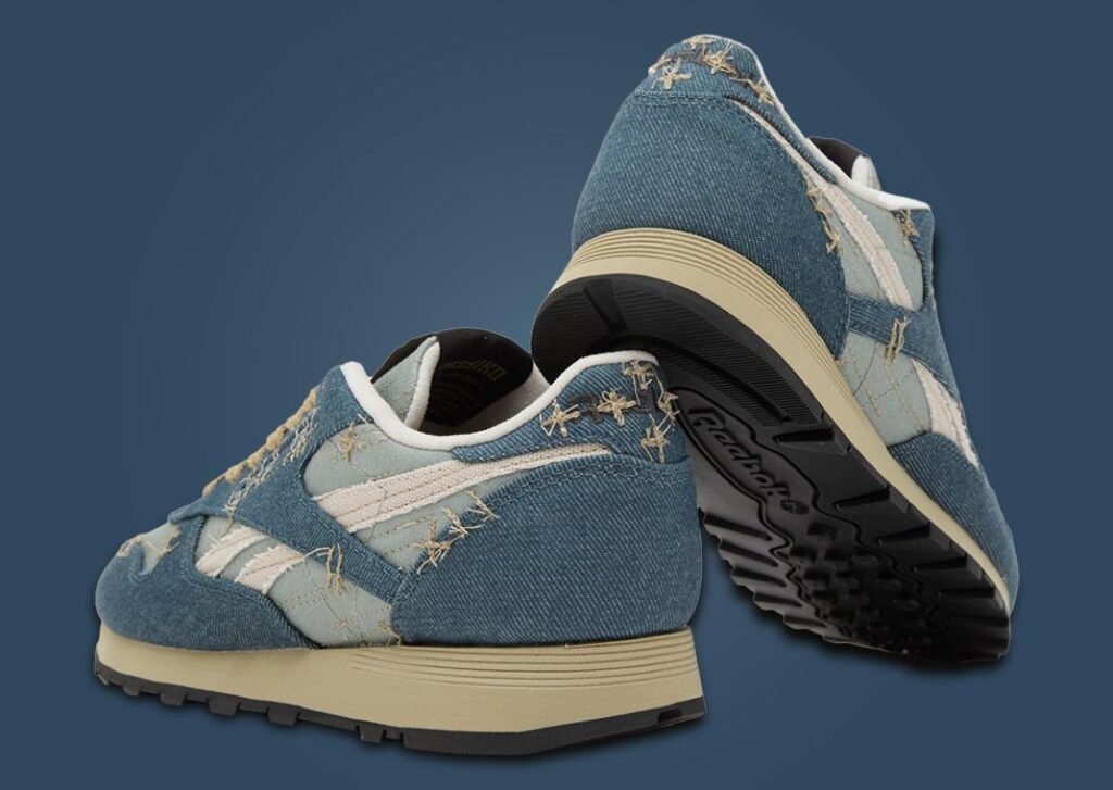 حذاء سنيكرز ريبوك كلاسيك ليذر ساشيكو لون أزرق Reebok Classic Leather Sashiko