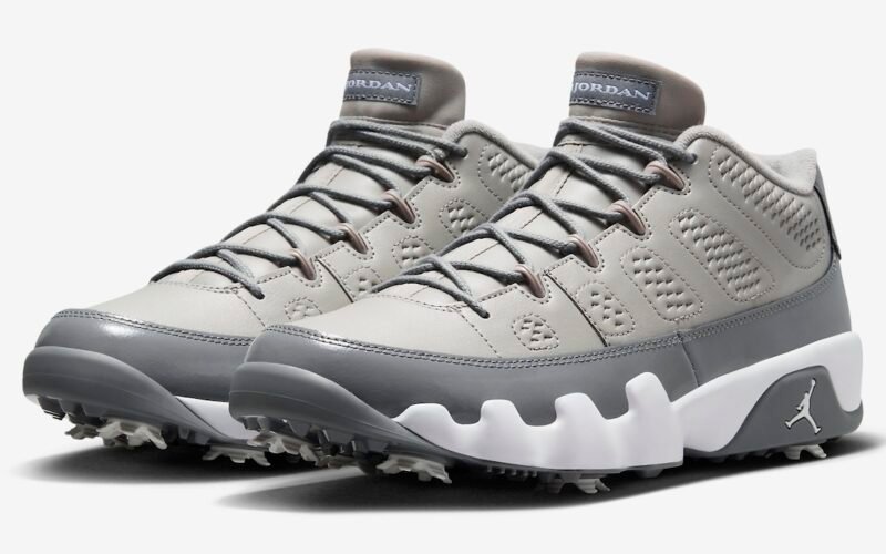 حذاء سنيكرز نايك اير جوردن 9 جولف كول جراي لون رمادي Air Jordan 9 Golf Cool Grey