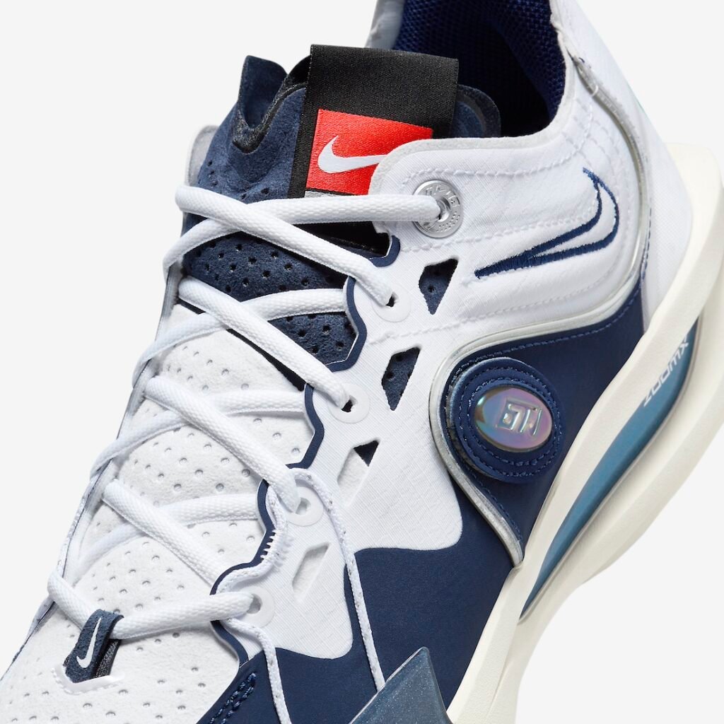 حذاء سنيكرز نايك اير زوم جي تي كات 3 اير زوم فلايت 5 أبيض كحلي فضي Nike Air Zoom GT Cut 3 Air Zoom Flight 5