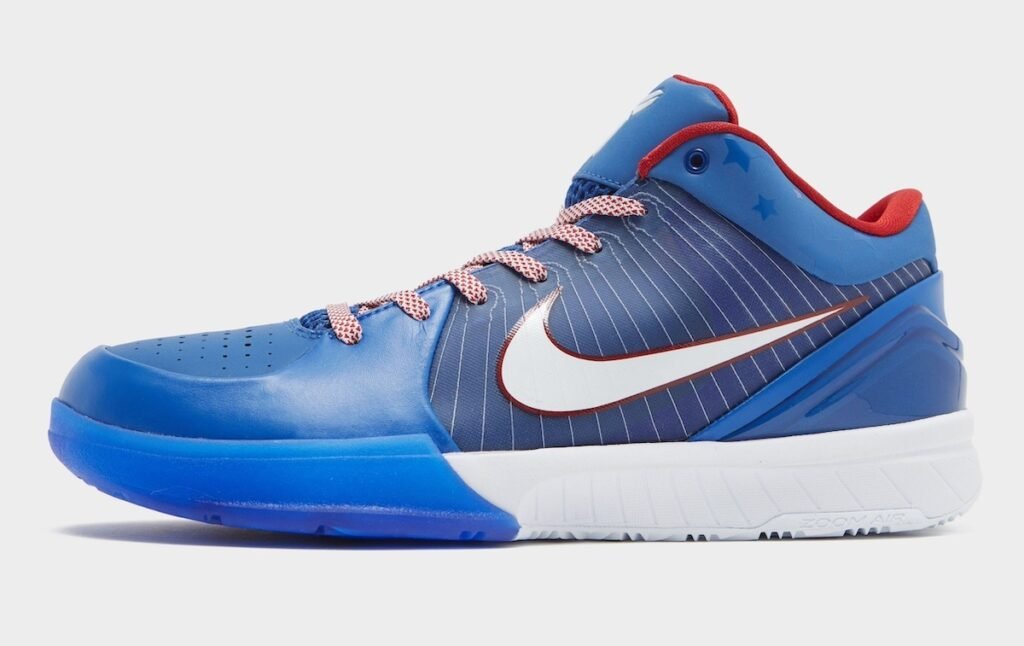 حذاء سنيكرز نايك كوبي 4 بروترو فيلي لون ازرق ابيض احمر Nike Kobe 4 Protro Philly