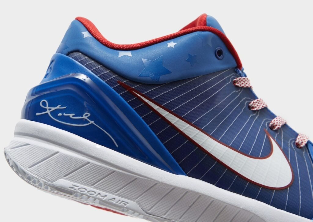 حذاء سنيكرز نايك كوبي 4 بروترو فيلي لون ازرق ابيض احمر Nike Kobe 4 Protro Philly
