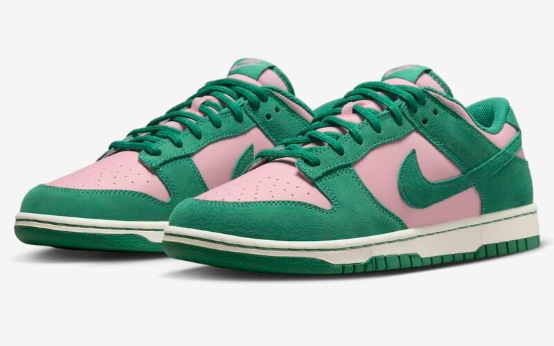 Nike Dunk Low Medium Soft Pink and Malachite