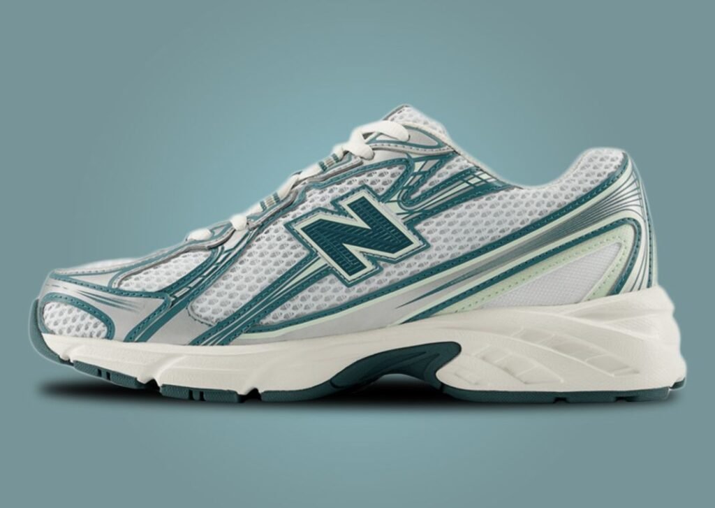 حذاء سنيكرز نيو بالانس 740 في 2 وايت جرين لون ابيض اخضر New Balance 740v2 White Green