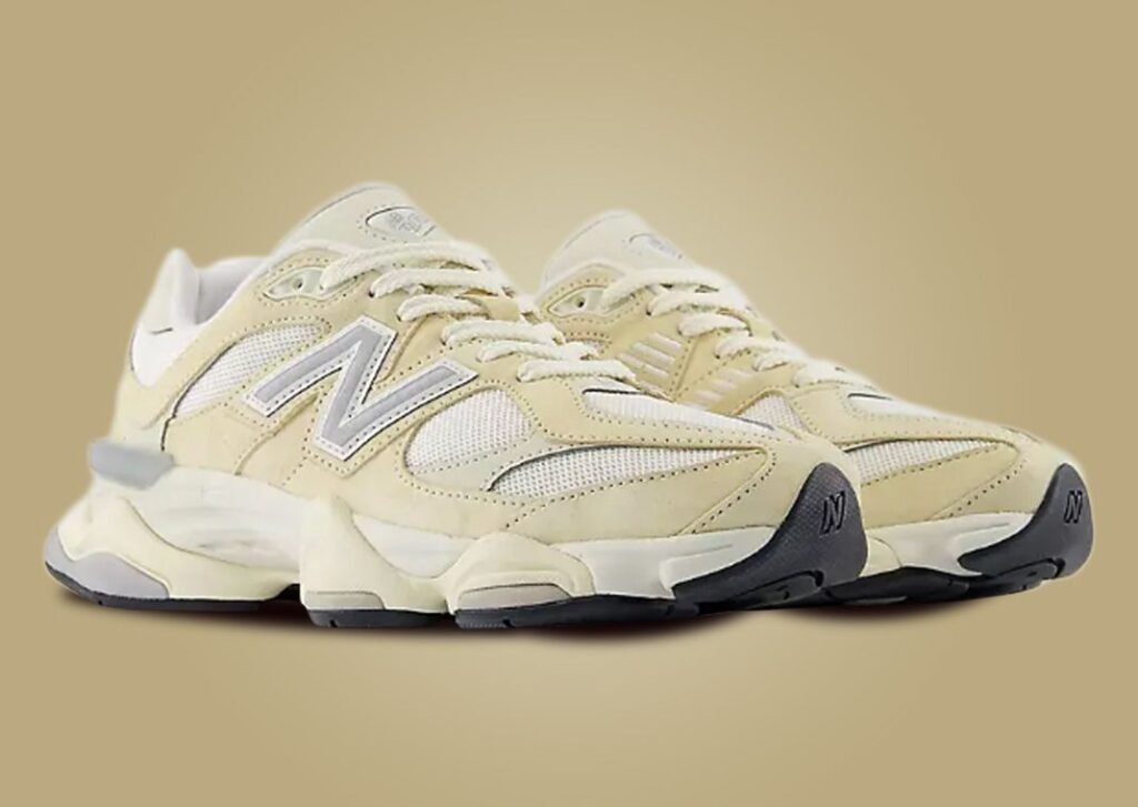 حذاء سنيكرز نيو بالانس 9060 كالسيوم لون الأسمر الكريمي القشدي New Balance 9060 Calcium