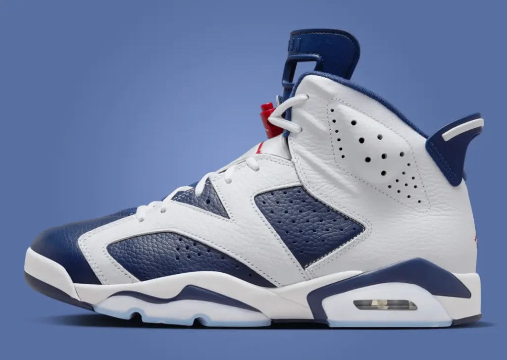 حذاء سنيكرز نايك اير جوردن 6 أولمبيك لون ابيض كحلي Air Jordan 6 Olympic