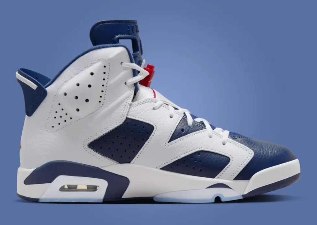 حذاء سنيكرز نايك اير جوردن 6 أولمبيك لون ابيض كحلي Air Jordan 6 Olympic