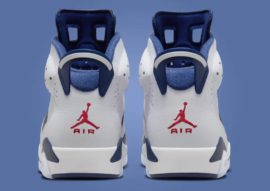 حذاء سنيكرز نايك اير جوردن 6 أولمبيك لون ابيض كحلي Air Jordan 6 Olympic