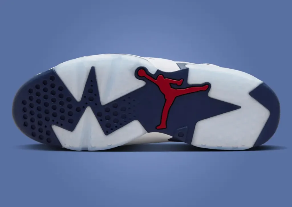 حذاء سنيكرز نايك اير جوردن 6 أولمبيك لون ابيض كحلي Air Jordan 6 Olympic