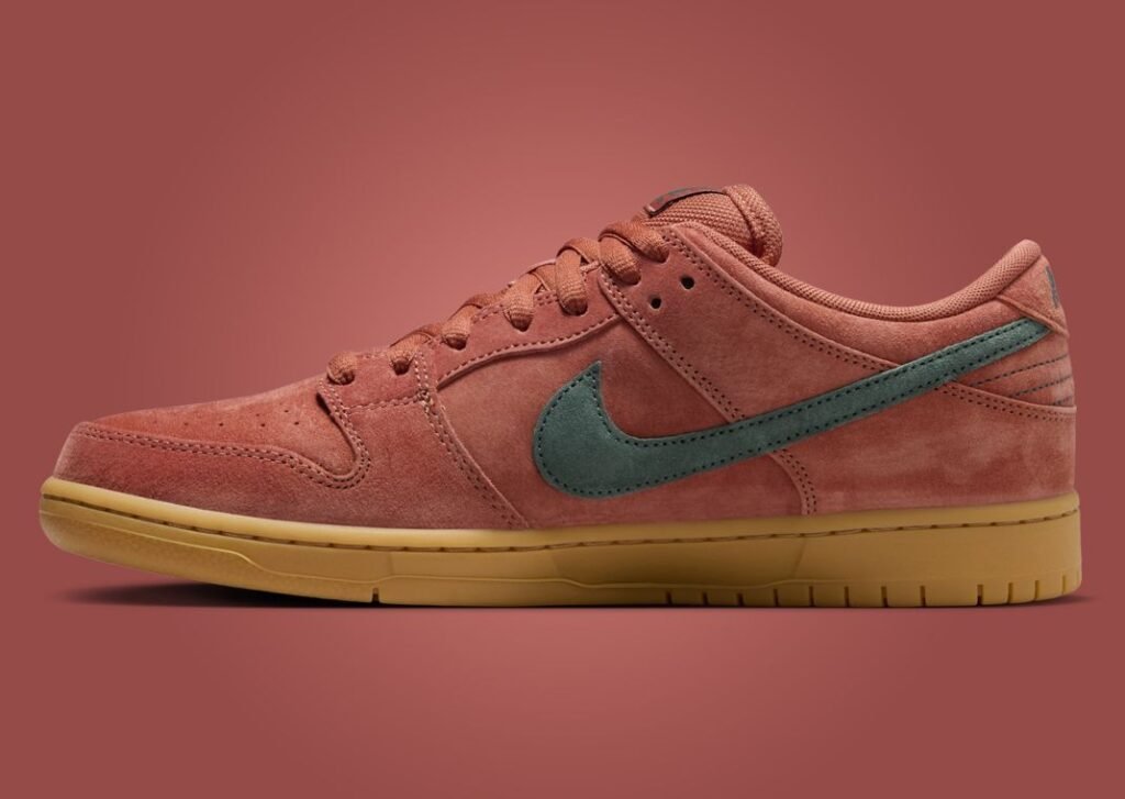 سنيكرز نايك اس بي دانك لو بورنت صن رايز لون بني اخضر غامق صمغ Nike SB Dunk Low Burnt Sunrise