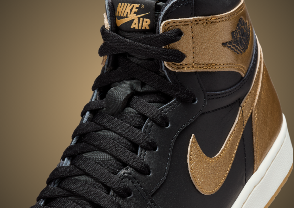 نايك اير جوردن 1 هاي اوجي بلاك ميتاليك جولد لون اسود ذهبي Air Jordan 1 High OG Black Metallic Gold