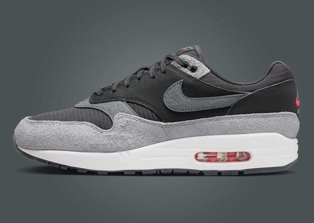 نايك اير ماكس 1 بريميوم دارك سموك جراي لون اسود رمادي Nike Air Max 1 Premium Dark Smoke Grey