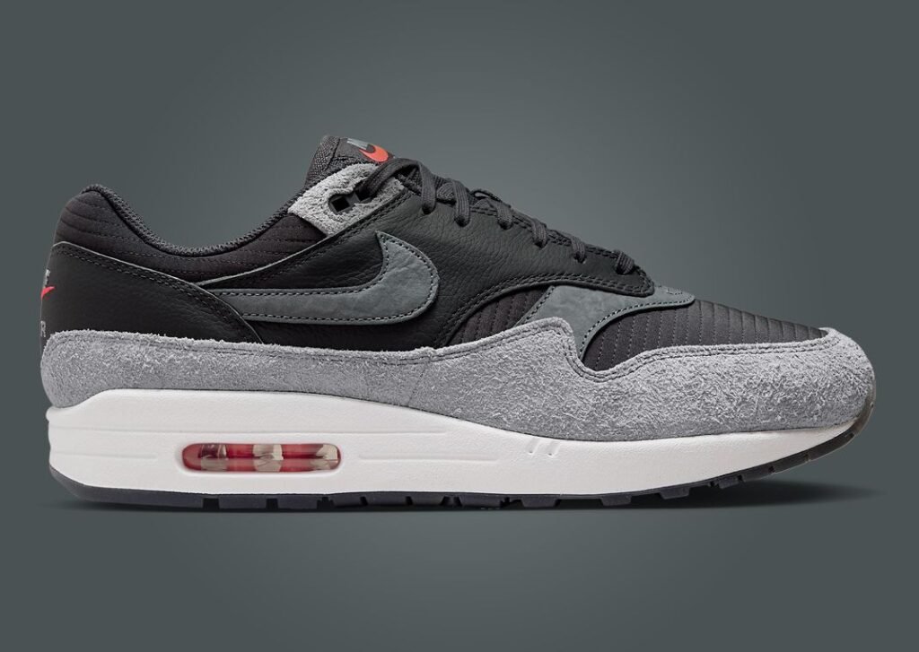 نايك اير ماكس 1 بريميوم دارك سموك جراي لون اسود رمادي Nike Air Max 1 Premium Dark Smoke Grey