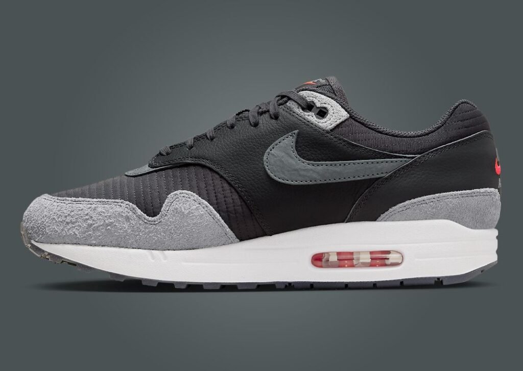 نايك اير ماكس 1 بريميوم دارك سموك جراي لون اسود رمادي Nike Air Max 1 Premium Dark Smoke Grey