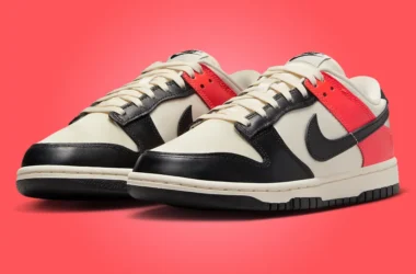 Nike Dunk Low Black Toe Bright Crimson