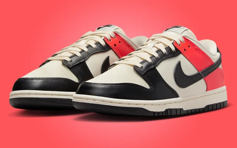 Nike Dunk Low Black Toe Bright Crimson