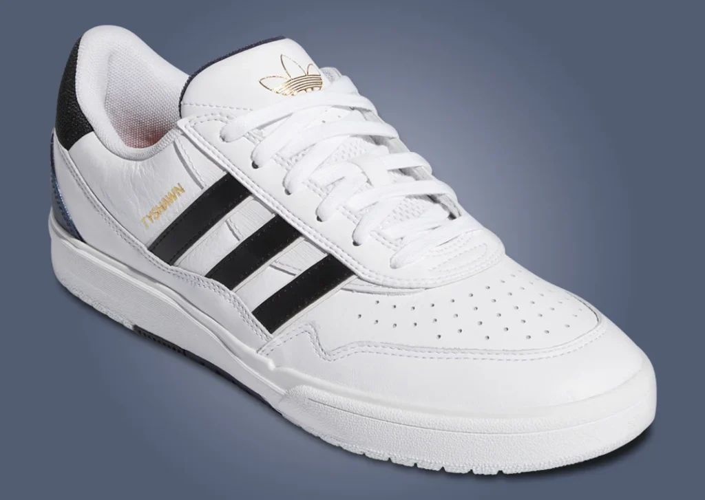 حذاء التزلج اديداس تايشون 2 وايت بلاك نايفي لون ابيض واسود adidas Tyshawn 2 White Black Navy