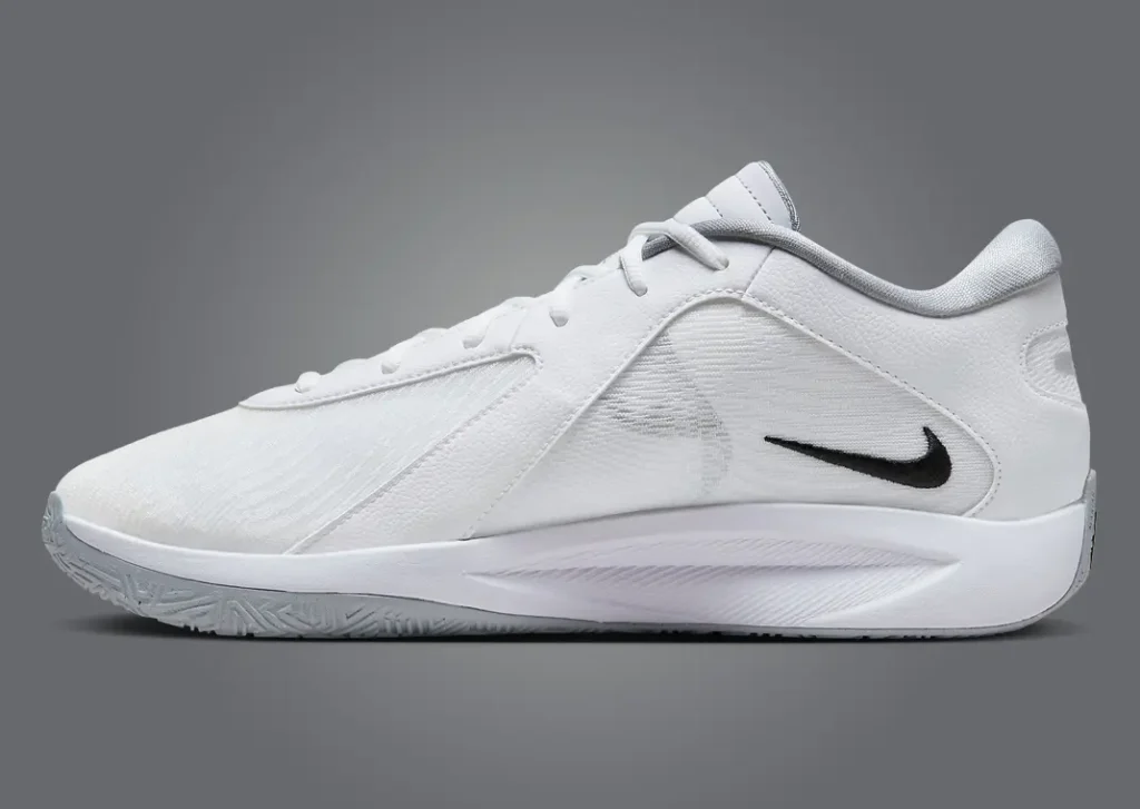 حذاء كرة السلة نايك جيانيس فريك 6 وايت بلاك لون ابيض اسود رمادي Nike Giannis Freak 6 White Black